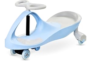 TWISTCAR Auto Giocattolo per Bambini 3+ Anni - Macchina a Spinta con Volante LED, Ruote in Gomma, Capacità 120kg - Gioco Attivo Senza Batterie per Sviluppo Motorio e Coordinazione - Led Blu