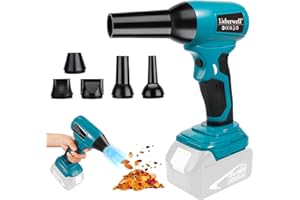 LIEBERWELL Gebläse para Makita 18V batería, 160000RPM 250W Soporte Eléctrico soplador de hojas Gebläse con 5 boquillas, motor sin escobillas de alta velocidad batería soplador de polvo para limpieza y taller