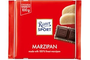 Ritter Sport Dark Chocolate with Marzipan 100g (Pack of 12)