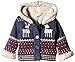 Dirkje Baby Boys Baby outside cardigan Hooded Long Sleeve Cardigan, Blue (darkblue/red), 3 Months