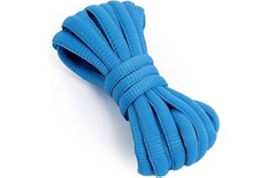 VSUDO Lacets Ovale pour Chaussures de Baskets, Lacets de Sport Demi-ronds, Oval Black Sport Laces, Lacets Chaussures de Course sur Route, Lacets Chaussures de Running pour Femme ou Homme