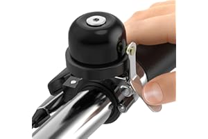 WeJoy Campanello Bici per Apple AirTag, AirTag Nascosto Accessori Bici, Campanello per Bicicletta Impermeabile in Lega di Ottone Antifurto Adatto a Manubri da 21-26 mm per Bici Bambino Adulti