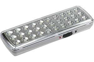 ‎CHILITEC ChiliTec Notleuchte mit Akku Notbeleuchtung Akkubetrieb Licht für bis zu 5 Stunden CTNL-30 230V 30 SMD Led 230V Automatisches einschalten bei Stromausfall Notbeleuchtung mit Schalter Weiß