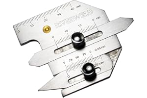 RIVERWELD HJC-40 Jauge multifonctionnelle Inspection du soudage Hauteur Plan de soudure Profondeur Angle de biseau du bord Épaisseur Écart