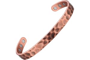 MagEnergy Copper Bracelet Women Men with 6pcs Magnets Adjustable Bracelet Jewelry Gifts for Lover on Anniversary Christmas