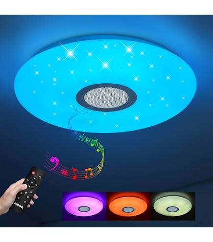 Plafonnier LED Horevo 24W Avec Bluetooth - Télécommande Et App - 2000LM RGB 3000K-6500K - Pour Salon Chambre