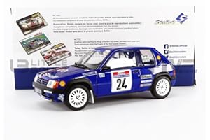 Solido S1801711 1:18 Peugeot 205 Rallye PTS Tour de Corse 1990 Coche en Miniatura Coleccionable, Multi
