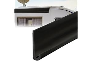 Inscrip Gouttière RV en forme de J, 50 mm de hauteur Gouttière auto-adhésive en forme de J pour RV, liste de goutte en PVC, bande de pluie en PVC, bande de déviation de pluie pour toit pour camion