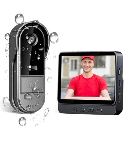 Video Deurbel Met Camera - Slimme Draadloze Deurbel Met WiFi Oplaadbaar Draadloos 1080p Hd Spraak Functie