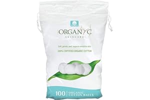 ‎ORGANYC Organyc 100% Organic Cotton Balls for Sensitive Skin - Pack of 100