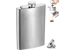 HSLXBY Fiaschetta Tascabile, Fiaschetta, Portatile Fiaschetta, Fiaschetta per Liquori in Acciaio Inossidabile 8 oz /227ML, Adatto per whisky, vodka, rum, scotch, gin
