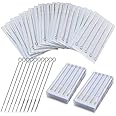 Combofix Tattoo Needles - 200pcs Mixed Sizes (3RL, 5RL, 7RL, 9RL, 3RS, 5RS, 7RS, 9RS, 5M1, 7M1) Disposable Tattoo Gun Needles Assorted Liners for Tattoo Machine Kit - Metallic, Water Resistant, Adult