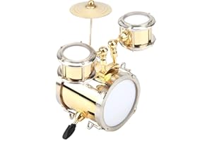 Hilitand Miniatur Musikinstrument Replica Drum Set Ornament SchlagzeugerGeschenk Kinder DREI Trommel Modell Dekoration