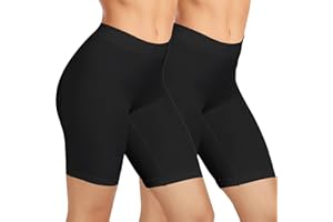 AURUZA 2pcs Anti Chafing Shorts Women, Seamless Slip Shorts Comfortable Chub Rub Underwear for Dresses Skirts Running Cycling Walking Yoga Everyday Wear