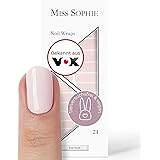 Original Miss Sophie Nagelfolien Ever Nude I 24 ultra-dünne Nagellack-Streifen einfarbig in Nude I Für Finger- & Fußnägel I H