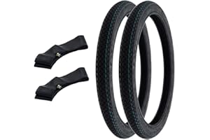 CITOMERX Vee Rubber Lot de 2 pneus 2.00-17" 2.00 x 17 Chambre à air compatible avec Piaggio Vespa Ciao