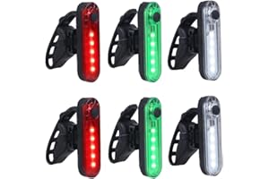 MiOYOOW 6 Luces de Navegación LED para Barco, Carga USB, Señalización para Kayak, Yate, Canoa (Rojo/Verde/Blanco)