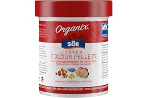 Söll Organix Super Colour Pellets - Fischfutter mit natürlichen Farbpigmenten für Farbenpracht und Fischgesundheit von Zierfischen in Süß- und Meerwasseraquarium