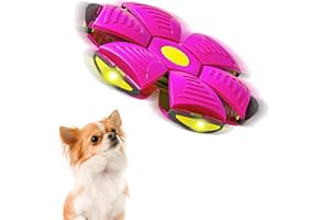 GÉNÉRIQUE Jouet pour Enfants Magic Ball | Balle à Disque à Lancer Plat UFO Volante avec lumières,Déformation Flying Flat Throw Disc Balls Toy for Children Kids Outdoor Sports Gift Generic