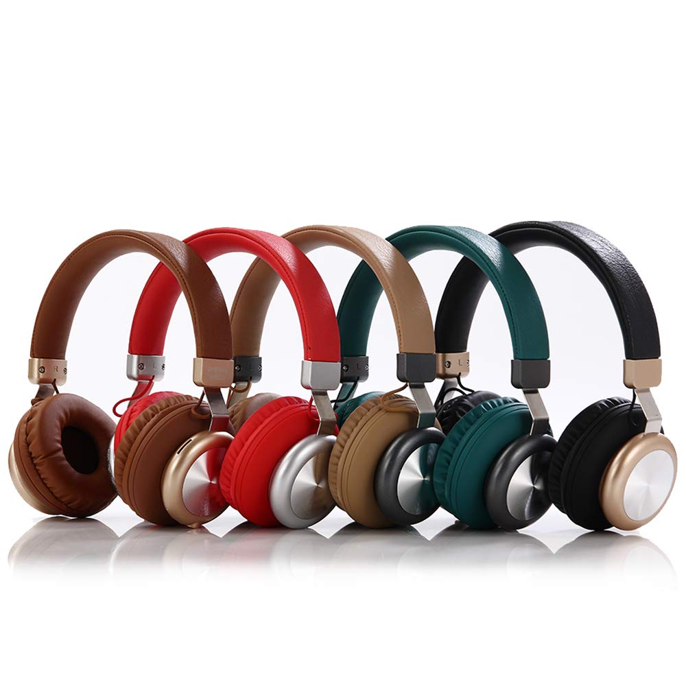 Qoosea-Auriculares-Bluetooth-Auriculares-Estreo-Inalmbricos-Sobre-El-Odo-para-Auriculares-Micrfono-Cancelacin-Ruido-para-Llamadas-Manos-Libres-y-Modo-Cable-Telfonos-CelularesTV