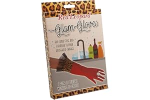 Diabolical Gifts DP0988 Red Leopard Washing Up Gloves