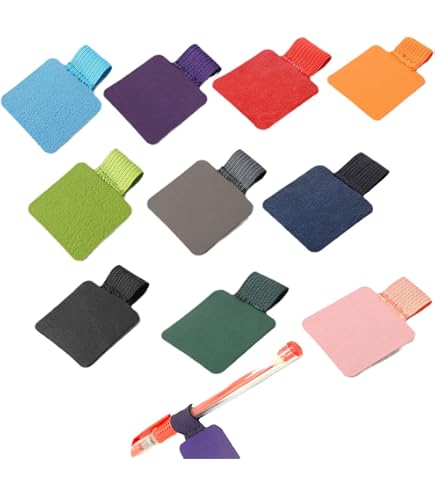 Selbstklebende Stifthalter Leder Stift Clip Elastis Produktbild-Vorschau 2