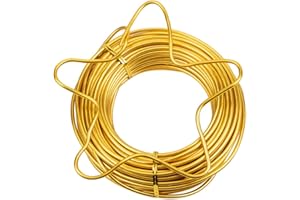 NBEADS 20M 3.5mm Filo di Alluminio Dorato, Filo Metallico per Creazione di Perline di Gioielli E Modellazione di Sculture Floreali