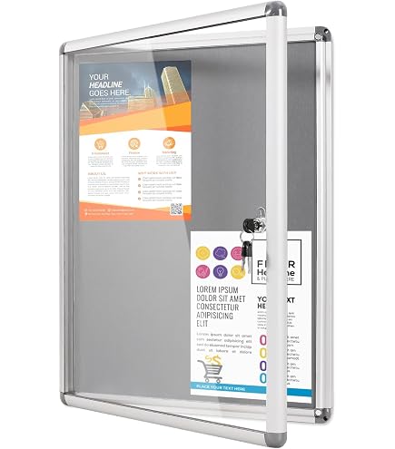Bacheca Porta Avvisi In Alluminio E Metacrilato - Per Fogli A4, Con Serratura E Magneti, Ideale Per Uffici E Condomini