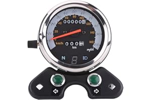 ‎KEENSO Keenso Motorrad Kilometerzähler, Universal Motorrad 12V Tachometer Kilometerzähler Tachometer Tachoanzeige Gangschaltung Digitalanzeige Instrumentierung