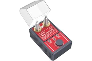 AUTOAND Tester Candele Auto con Presa a Due Fori Diagnostici, Frequenza di Lavoro 0-6000 giri/min Tester per Accensione Motore per Veicoli a Benzina 12V
