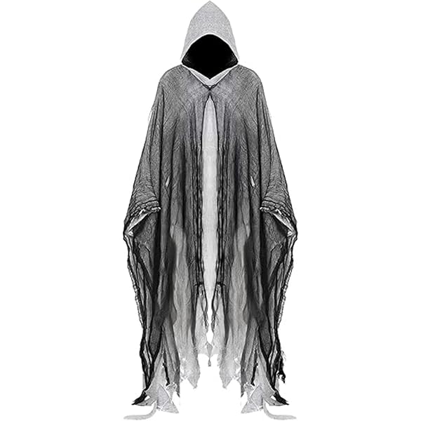 Halloween Zombie Umhang Mit Kapuze - Grusel Kostüm Für Männer & Frauen, Mehrfarbig