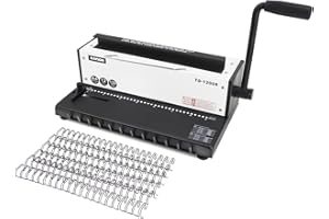 RAYSON Relieuse Spirale Métallique, Reliure 120 Feuilles, 34 Trous Ronds, Pas de 3:1, Construction métallique, TD-1200R