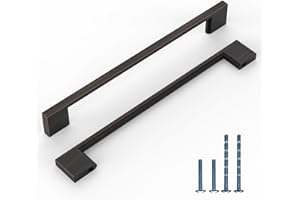 Coinkoly 10 Pezzi Maniglie per Mobili da Cucina Foro 192 mm, Bronzo oliato,per Armadietti e Cassetti CK-EU0016