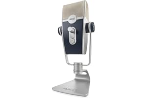 AKG Lyra Microfono, qualità Ultra-HD, quattro capsule, modalità di cattura multipla, microfono a condensatore USB-C per registrazione, podcasting, streaming, lavoro, gioco e altro ancora