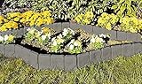 casa.pro Bordure per Aiuole Giardino Elementi in Plastica Effetto Pietra - Set da 80 Blocchi con Lunghezza tot 20 m Palizzata per Delimitare Aiuole - Grigio Scuro