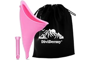 DiviDermy Orinatoio Portatile Donna, Silicone Imbuto Femminile, Dispositivo per minzione Femminile, Donne in Piedi Fino a Pipì