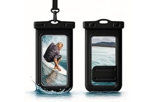 Yuexitech Wasserdichte Handyhülle Zum Schwimmen, 2 Pack Ipx8 Waterproof Phone Case, Unterwasser Handyhülle Für Iphone 16 15 14 13 12 Pro Xs, Samsung S24 S23 S22, Huawei P60 Mate 60 Bis Zu 7.2' Schwarz