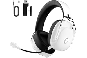 Gvyugke 2,4GHz Gaming Headset Wireless, PS5 Headset für PC, PS4, Switch, Mac, Bluetooth 5.3 Gaming Kopfhörer Kabellos mit Mikrofon, 45Std Akkulaufzeit, 3,5 mm Kabelmodus für die Xbox-Serie