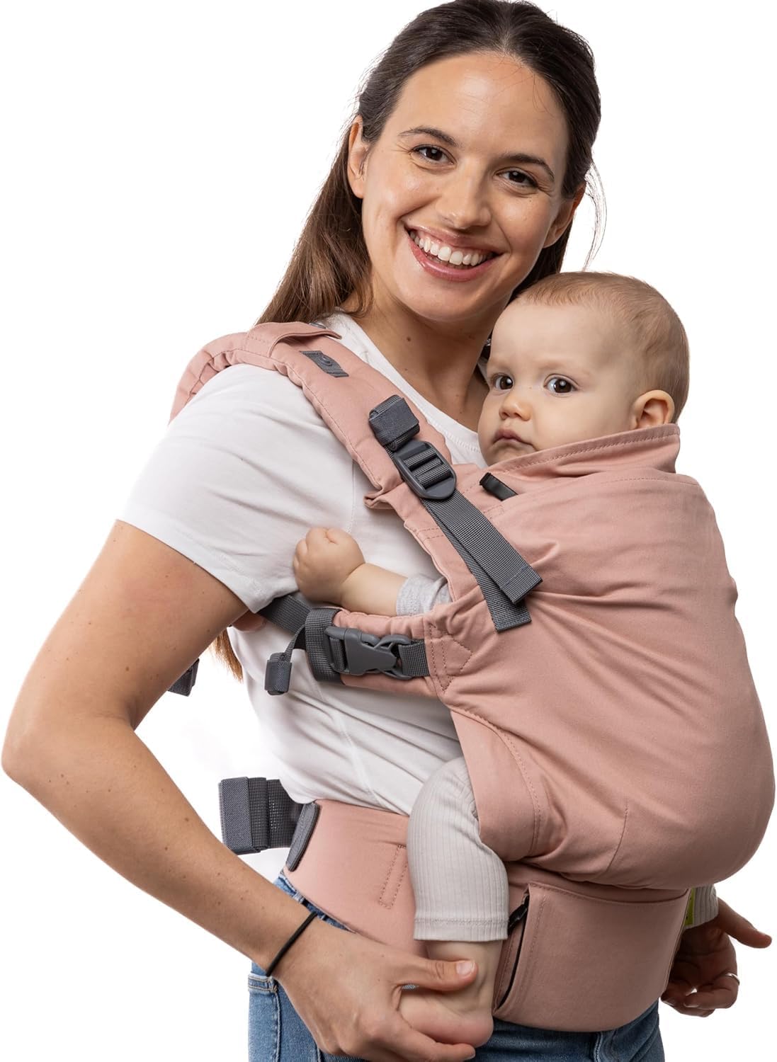 Boba X Mochila Portabebés Ergonómica - Ajustable de Bebé Recién Nacido a Niño - 2 en 1: Portabebé Delantero y Mochila de Porteo a la Espalda con Tirantes Cruzados (3-20 kg) - Bloom