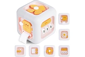 Ainiv Montessori zabawka sensoryczna 6 w 1 roku dla chłopców i dziewczynek, zabawka sensoryczna od 1 do 3, zabawka motoryczna dla niemowląt, zabawka do zajęcia, prezent dla dzieci od 12 do 18 miesięcy