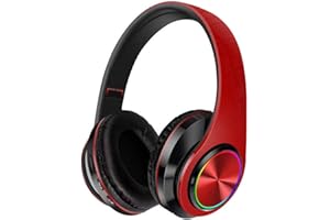 DAMOHONY Casque supra-auriculaire Bluetooth 5.0 sans fil, casque stéréo antibruit, casque pliable doux pour téléphone portable, PC, TV, tablette et ordinateur portable