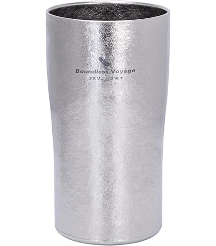 Snow Peak Tasse empilable en titane à double paroi M200, gris, ultra
