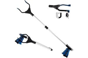 ESPORTIC Pinces de Ramassage Portables,32 Pouces Ramassage Grabber Multifonctionnel,Outil d'aide à la Portée pour Ramasseur de Déchets Pliable Réglable, Antidérapante Reacher Grabber Tool