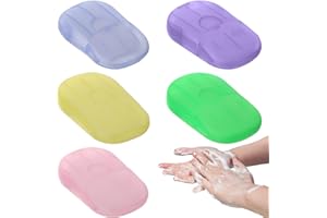 ZFRITP 100 PCS Sapone in Fogli da Viaggio,Mini Fogli di Sapone da Viaggio,Sapone Portatile in Foglietti,Viene Fornito con 5 Piccole Scatole, 20 Pezzi per Scatola, Adatte per Campeggio E Viaggi