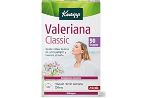 Kneipp Valeriana Classic, Ayuda a Relajar en Caso de Estrés y Favorece el Sueño, 90 Grageas