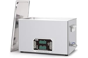 DK SONIC Limpiador Ultrasónico 30L, 600W Limpiador Sónico con Temporizador, Calentador y Control Táctil, Multiaplicación para Motores de Motocicletas, Carburadores, Cadenas (Cesta Incluida)