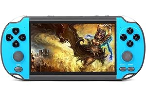 CZT Retro Konsole 4,3 Zoll Handheld-Spielkonsole mit 3000 eingebauten Spielen, die MP3/MP4 archivierte Spiele tragbare Konsole Kinder Arcade Simulator und Geschenke für Kinder unterstützen(Blau)