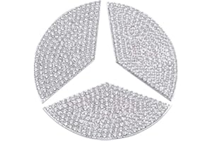 ‎VDARK VDARK 3Pcs für Mercedes Benz Bling Lenkrad Emblem Aufkleber Crystal Car Interior Lenkung Logo Dekor Trim Zubehör für Mercedes-Benz W204 W205 W212 W221 CL CLA CLS GLA GLK SL SLK 45mm