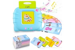 Storio Montessori Talking Flash Cards for Kids 2-5 Years | Rechargeable Educational Learning Toy for Toddlers | Cognitive Language Skills Builder for Boys & Girls | Sound Flashcard Device for Babies