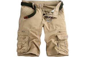 SUSENSTONE 2023 Shorts Hommes Cargo D'été Mode Casual Travail Pantalon Court Couleur Unie Sport Jogging Pantalon Plus La Taille Fitness Survêtement Hommes Plage Trekking Pantalon Plusieurs Poches